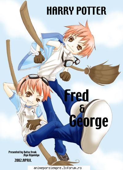 fred and george weasley anime harry potter