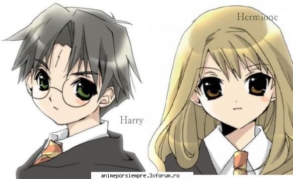 hary and hermione e editata de mina :d anime harry potter