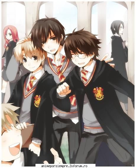 harry's and lupin anime harry potter