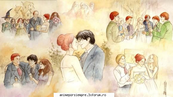 harry and gini's weding anime harry potter