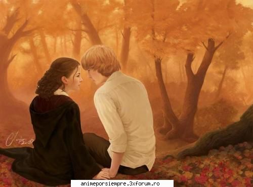 hermione and ron anime harry potter